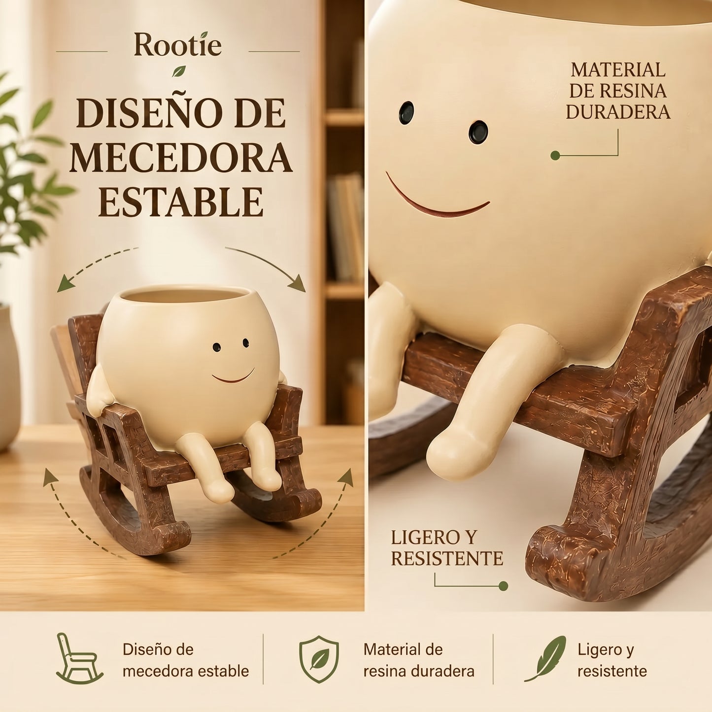 Maceta Mecedora